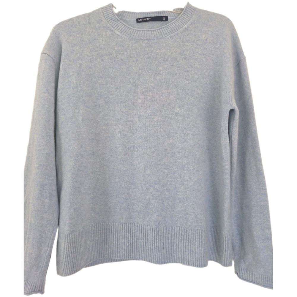 B Draddy Sweater Mens Light Blue Scottish Cashmere SuperSoft! Quiet Luxury Small